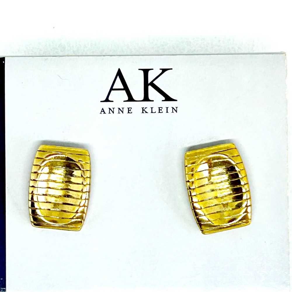 AK Anne Klein Earrings Signed Gold Tone NWT